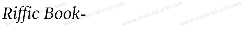 Riffic Book字体转换